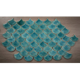 Écaille de poisson - série de carreaux "Turquoise Cenote" de la série "Eau