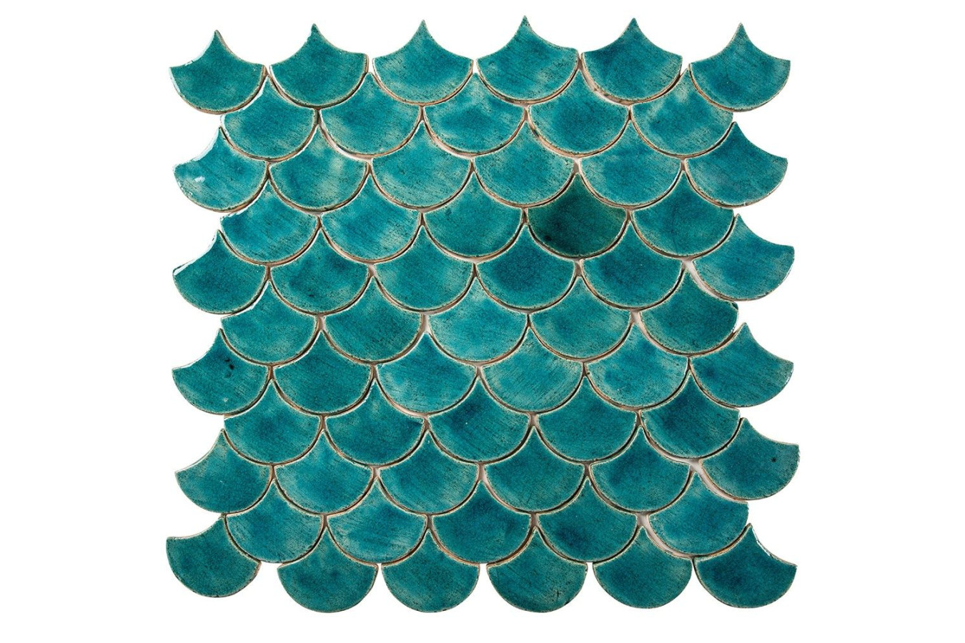 Écaille de poisson - série de carreaux "Turquoise Cenote" de la série "Eau