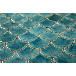 Écaille de poisson - série de carreaux "Turquoise Cenote" de la série "Eau