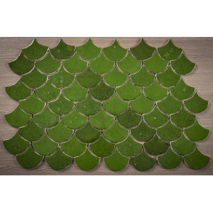 Écaille de poisson - Série de carreaux 'Mousse de forêt' de la série 'L'eau'