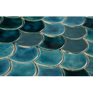Écailles de poisson - ensemble de tuiles "Turquoise Grotto" de la série "Eau"
