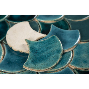 Écailles de poisson - ensemble de tuiles "Turquoise Grotto" de la série "Eau"