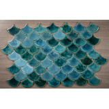 Écailles de poisson - ensemble de tuiles "Turquoise Grotto" de la série "Eau"