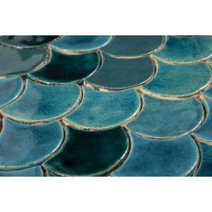Écailles de poisson - ensemble de tuiles "Turquoise Grotto" de la série "Eau"