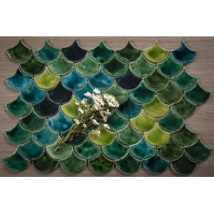 Écailles de poisson - ensemble de tuiles "Étang de la forêt" de la série "Eau"