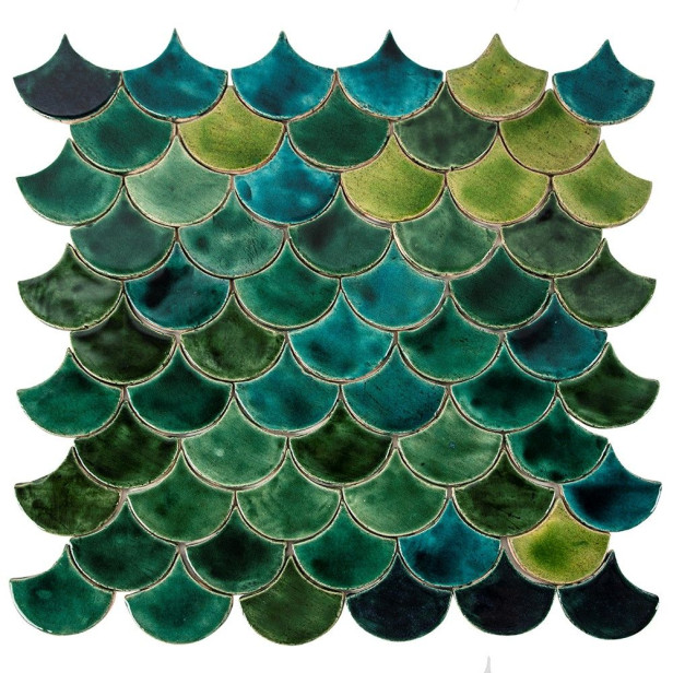 Écailles de poisson - ensemble de tuiles "Étang de la forêt" de la série "Eau"