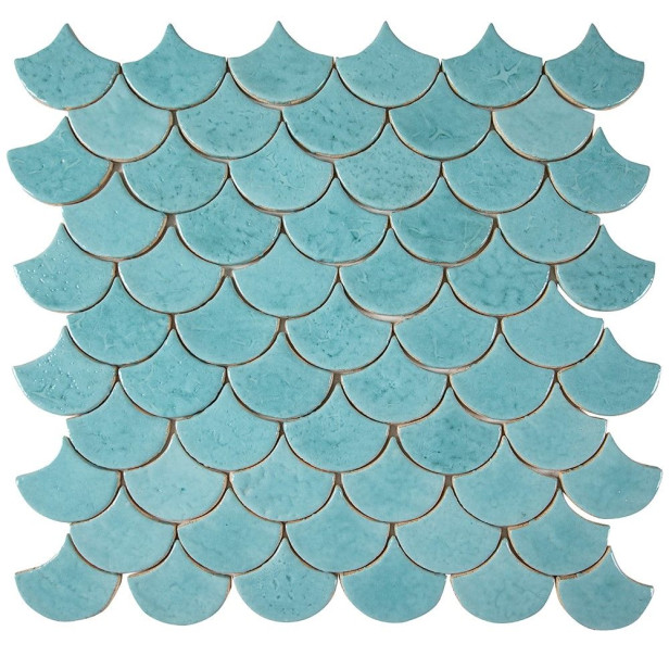 Écailles de poisson - ensemble de tuiles "Azure Lagoon" de la série "Eau"