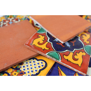 Girasol  - meksykański patchwork z płytek Talavera - 30 sztuk