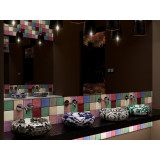 Ciruela - patchwork z płytek jednokolorowych - 90 szt. 1 m2