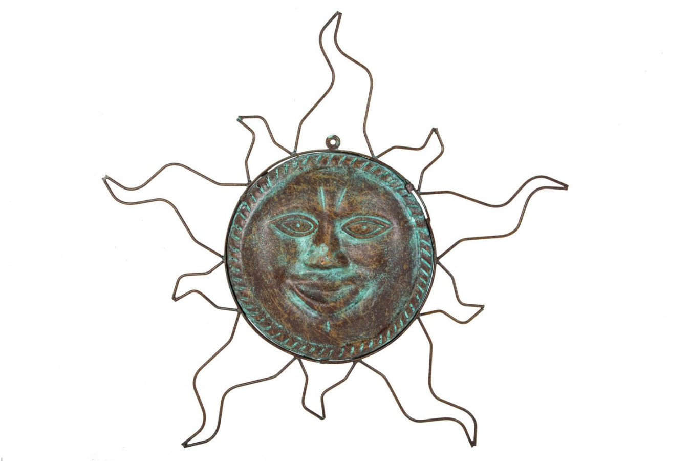 Sol Tierro - soleil en argile du Mexique avec éléments métalliques