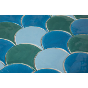 Écaille de poisson - Série de carreaux "Laguna Agua Brava" de la série "Eau"