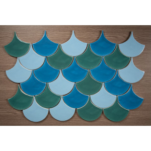 Écaille de poisson - Série de carreaux "Laguna Agua Brava" de la série "Eau"