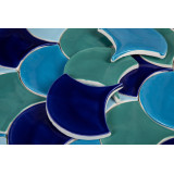 Écaille de poisson - Série de carreaux "Lac Bacalar" de la série "Eau"