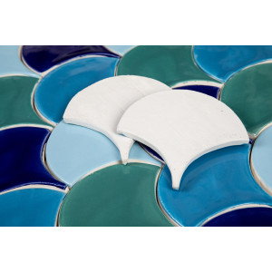 Écaille de poisson - Série de carreaux "Lac Bacalar" de la série "Eau"
