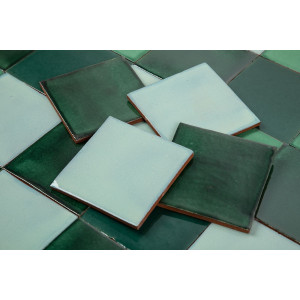 Verna - Patchwork de carreaux unicolores - 90 pièces, 1 m2