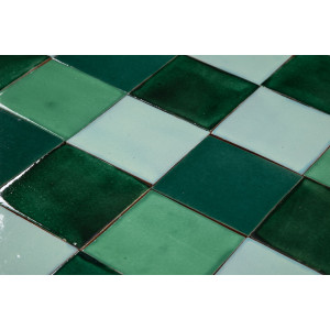 Verna - Patchwork de carreaux unicolores - 90 pièces, 1 m2