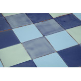 Azuna - Patchwork de carreaux unicolores - 90 pièces, 1 m2