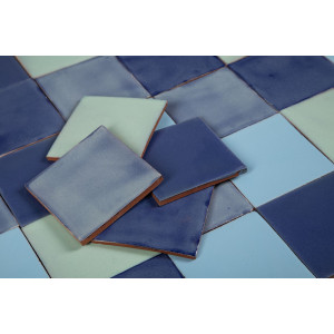 Azuna - Patchwork de carreaux unicolores - 90 pièces, 1 m2