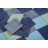 Azuna - Patchwork de carreaux unicolores - 90 pièces, 1 m2