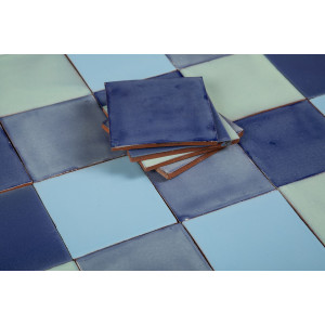 Azuna - Patchwork de carreaux unicolores - 90 pièces, 1 m2
