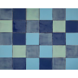 Azuna - Patchwork de carreaux unicolores - 90 pièces, 1 m2