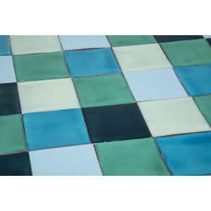 Azuta - Patchwork de carreaux unicolores - 90 pièces, 1 m2