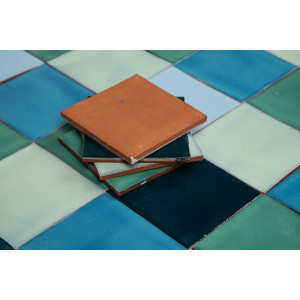 Azuta - Patchwork de carreaux unicolores - 90 pièces, 1 m2