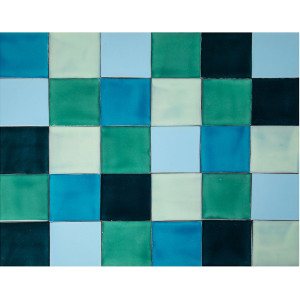 Azuta - Patchwork de carreaux unicolores - 90 pièces, 1 m2