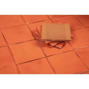 Naranja Deslavado orange - carrelage Talavera unicolore