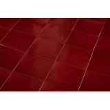 Rojo Cereza rouge - Talavera carreau monochrome