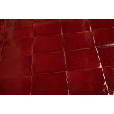 Rojo Cereza rouge - Talavera carreau monochrome