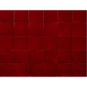 Rojo Cereza rouge - Talavera carreau monochrome