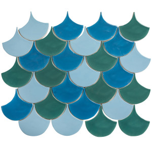 Écaille de poisson - Série de carreaux "Laguna Agua Brava" de la série "Eau"