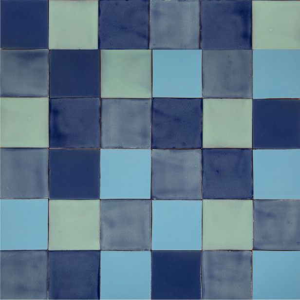 Azuna - Patchwork de carreaux unicolores - 90 pièces, 1 m2