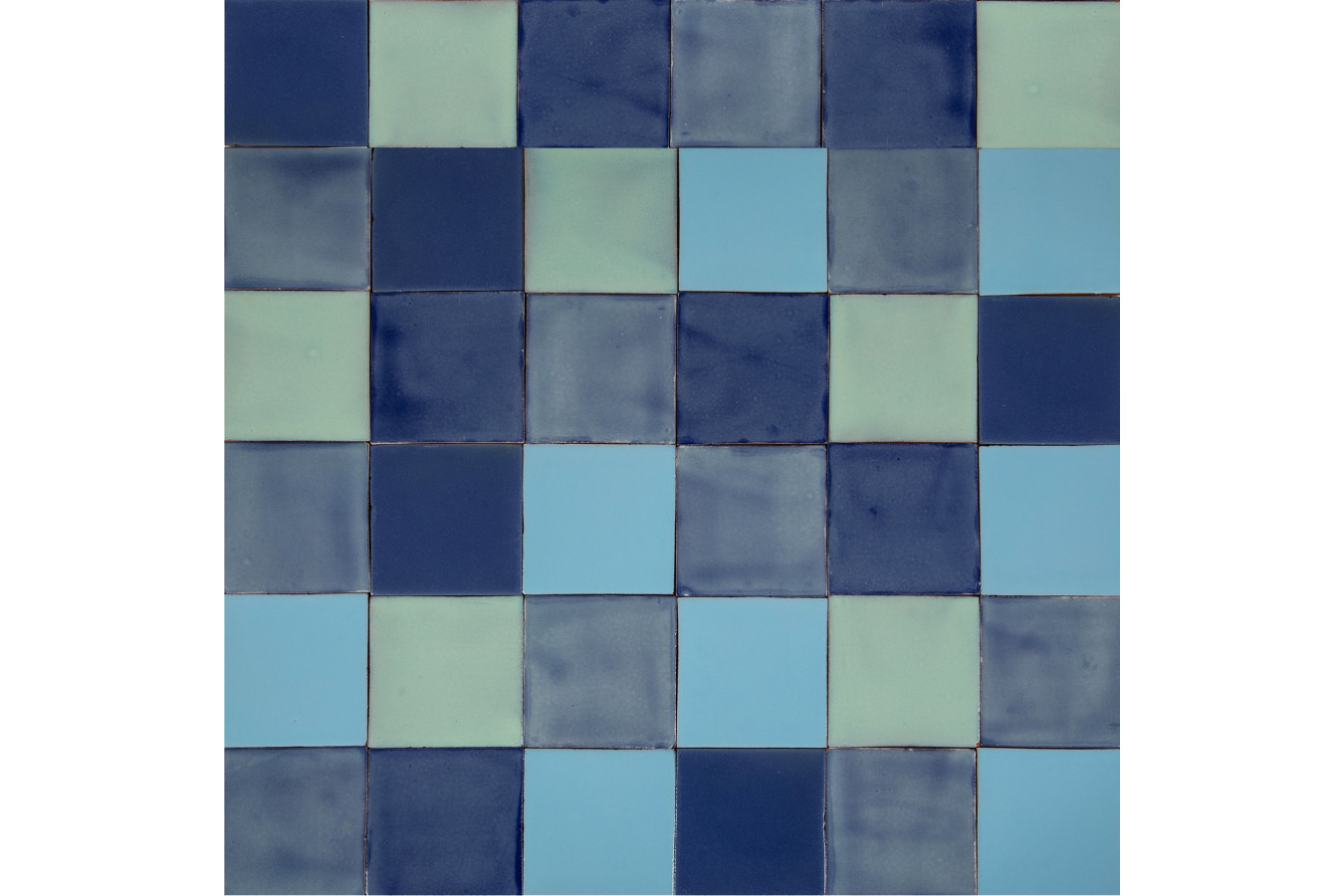 Azuna - Patchwork de carreaux unicolores - 90 pièces, 1 m2