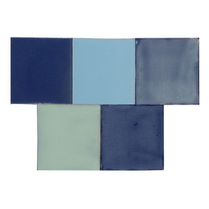 Azuna - Patchwork de carreaux unicolores - 90 pièces, 1 m2