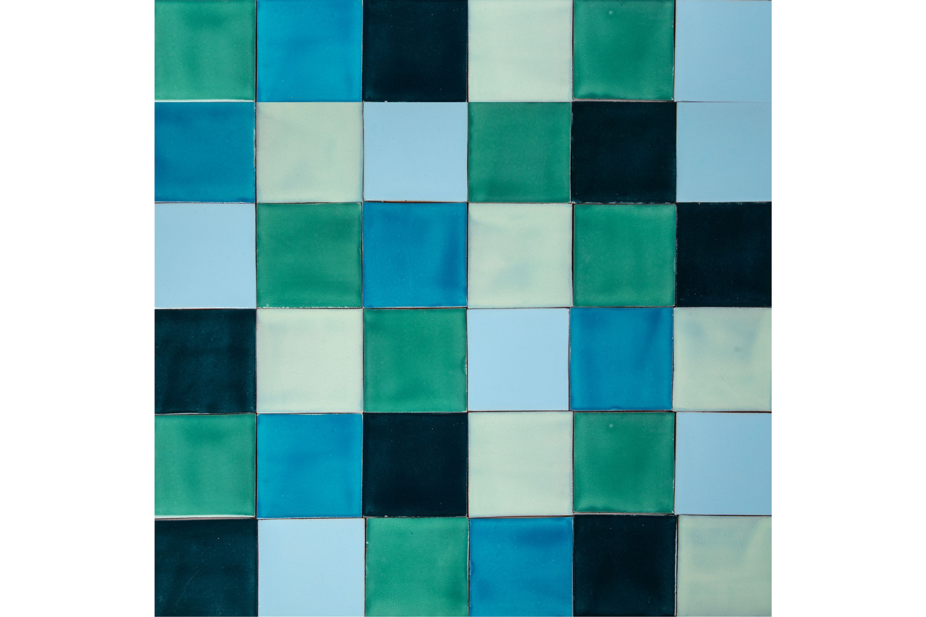 Azuta - Patchwork de carreaux unicolores - 90 pièces, 1 m2