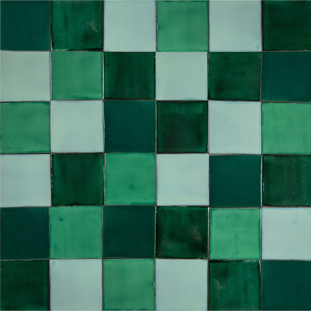 Verna - Patchwork de carreaux unicolores - 90 pièces, 1 m2