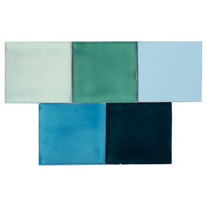 Azuta - Patchwork de carreaux unicolores - 90 pièces, 1 m2