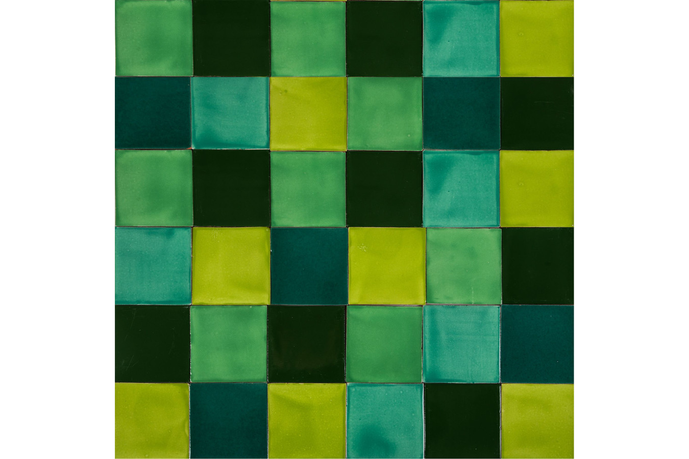 Verta - Patchwork de carreaux unicolores - 90 pièces, 1 m2