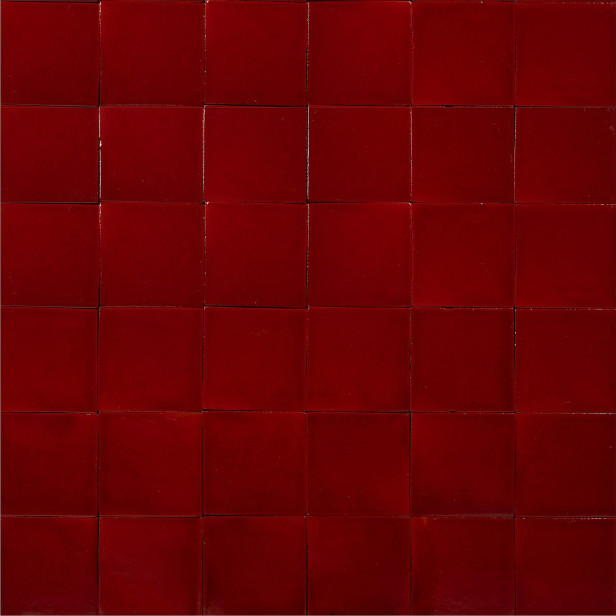 Rojo Cereza rouge - Talavera carreau monochrome