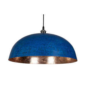 Sandia Azul - lampe en cuivre du Mexique bleu