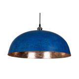 Sandia Azul - lampe en cuivre du Mexique bleu