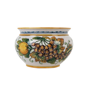 Pot de fleurs en céramique italienne - Vaso di limoni e uva S