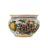 Pot de fleurs en céramique italienne - Vaso di limoni e uva S