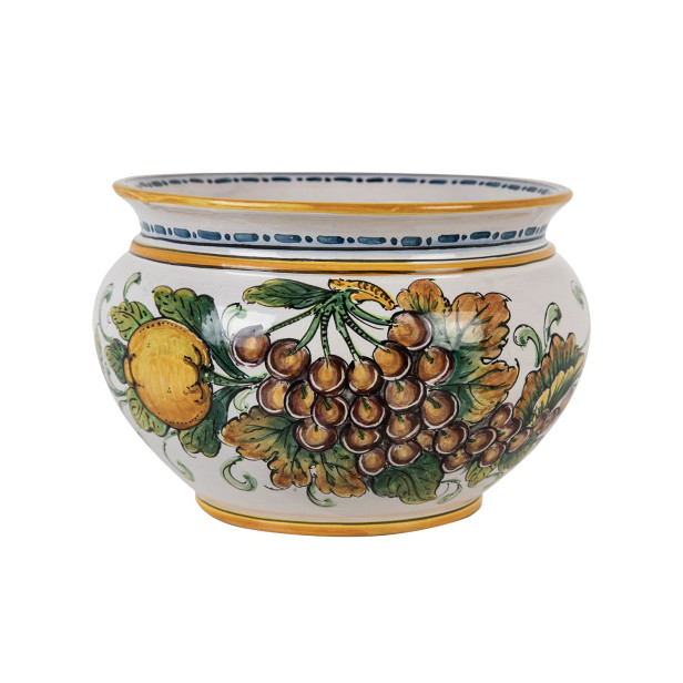 Pot de fleurs en céramique italienne - Vaso di limoni e uva S
