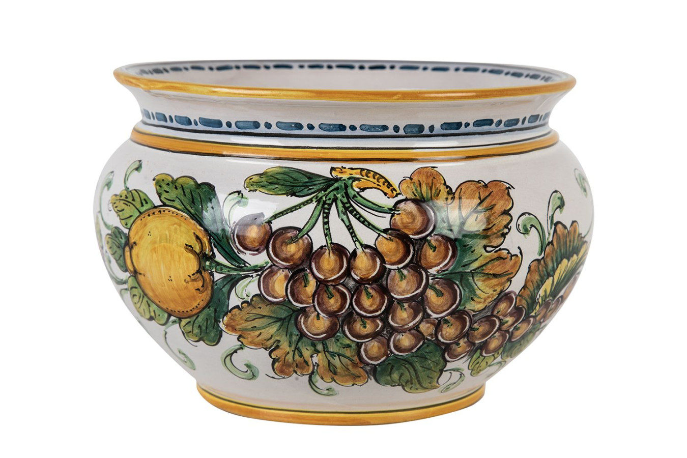 Pot de fleurs en céramique italienne - Vaso di limoni e uva S