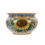 Pot de fleurs en céramique sicilienne - Vaso di girasoli S