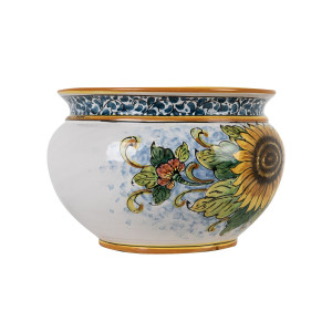 Pot de fleurs en céramique sicilienne - Vaso di girasoli S