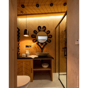 Aliso Dark Brown - podłużna lampa miedziana z meksyku